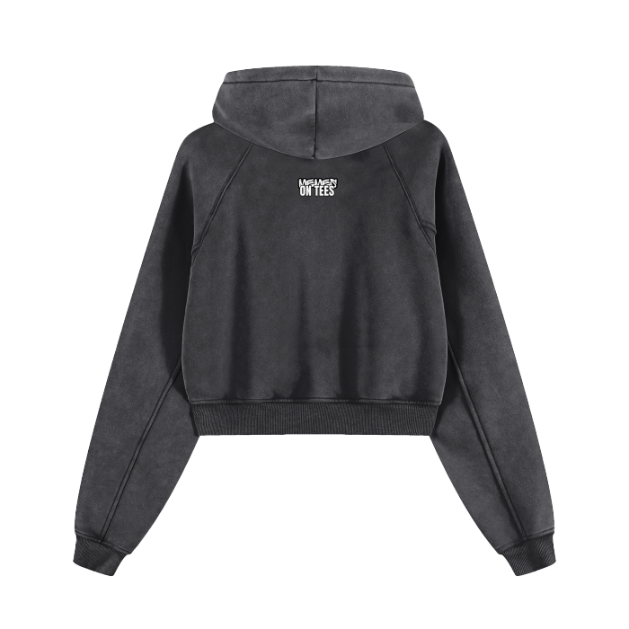 Two Collars Cropped Hoodie